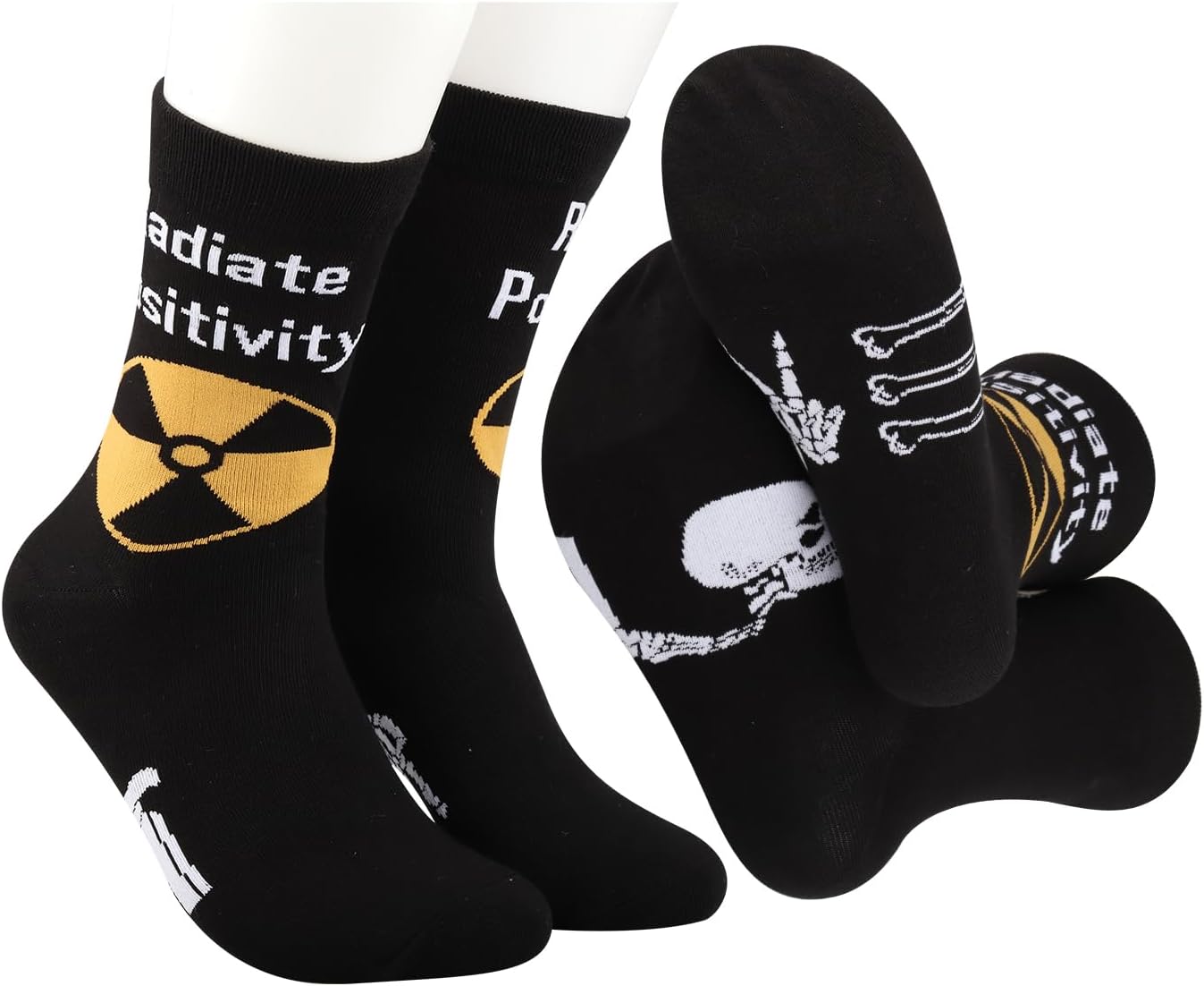 MBMSO Radiologist Gifts 2 Pairs Radiate Positivity Socks Radiology Tech Gifts Xray Tech Socks Rad Tech Technologist Gifts