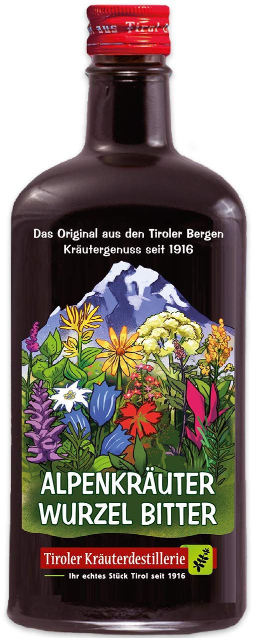 Tiroler Kräuterdestillerie - Alpenkräuter Wurzel Bitter (1 x 0,50 l)