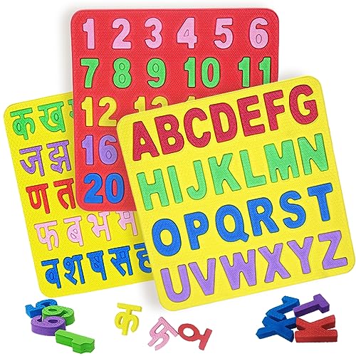 Wembley Eva Foam Board ABCD Capital Alphabets for Kids Learning Hindi Alphabet Number Learning Boards Puzzle Cut Out Blocks Kids Educational Toys for 2+ Year Old Toddler Activity (Pack of 3) (B0CCVYJGW3) Amazon Price History, Amazon Price Tracker