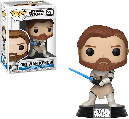 Miniatura 2 de Star Wars: Clone Wars - OBI Wan Kenobi Funko Pop! Figura de vinilo (incluye funda protectora compatible con Pop Box)