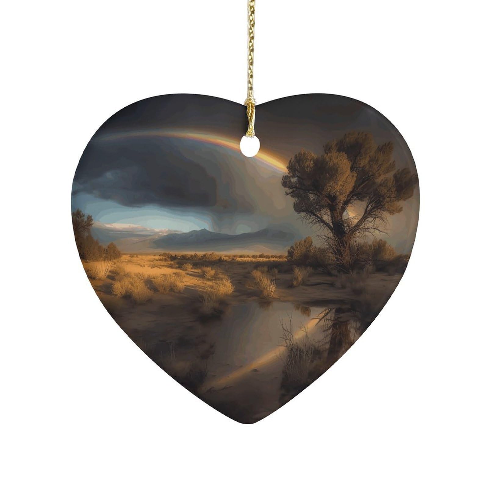 Fekiloot Style Natural Landscape Ceramic Ornament Home Decor Keepsake