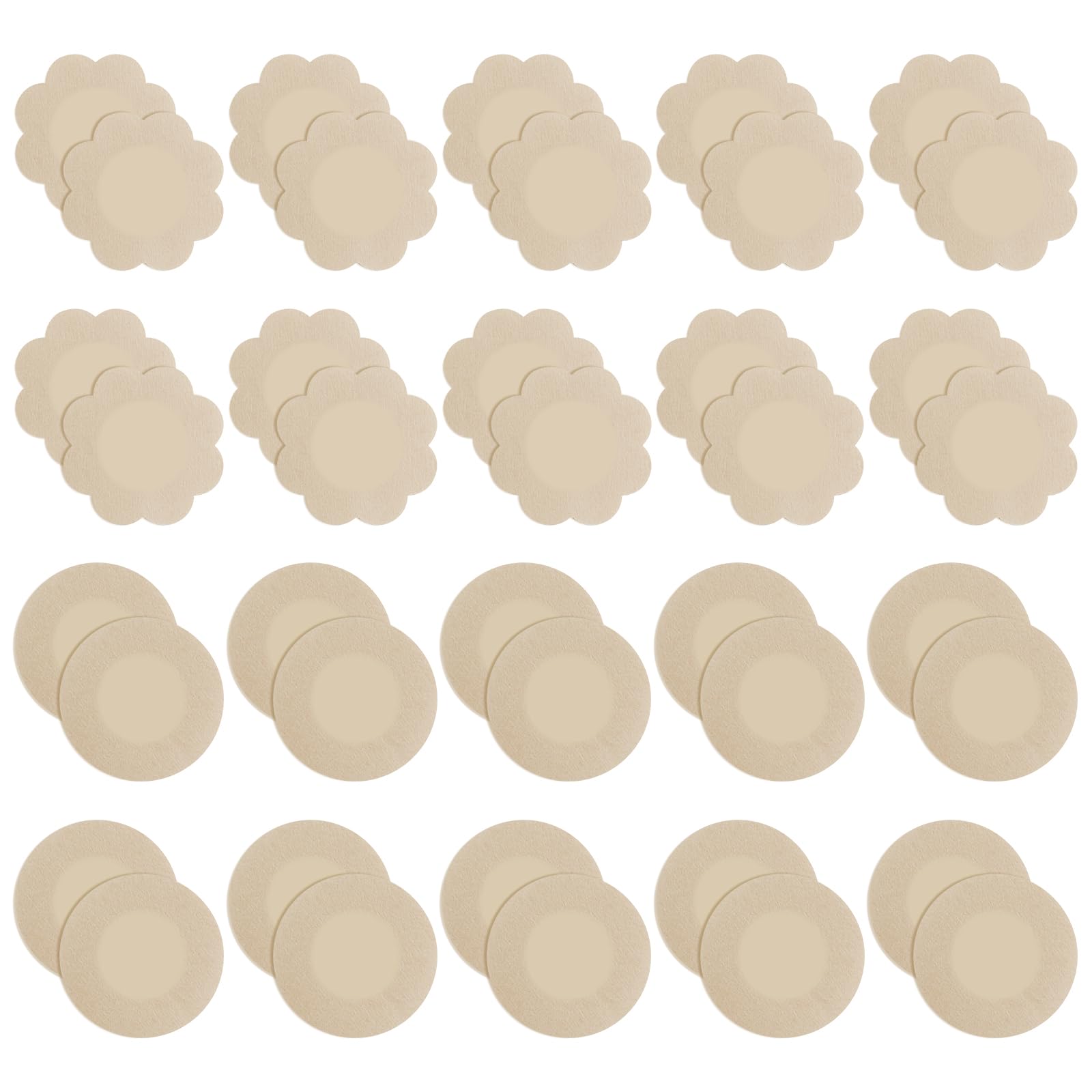flintronic 40 Piezas Cubre Pezones Desechables, Pezoneras Adhesivas Invisibles, Cubre Pezones Adhesivo En Forma De Flor, Nipple Cover, Pegatinas Sujetador Pecho, Pezoneras Almohadillas