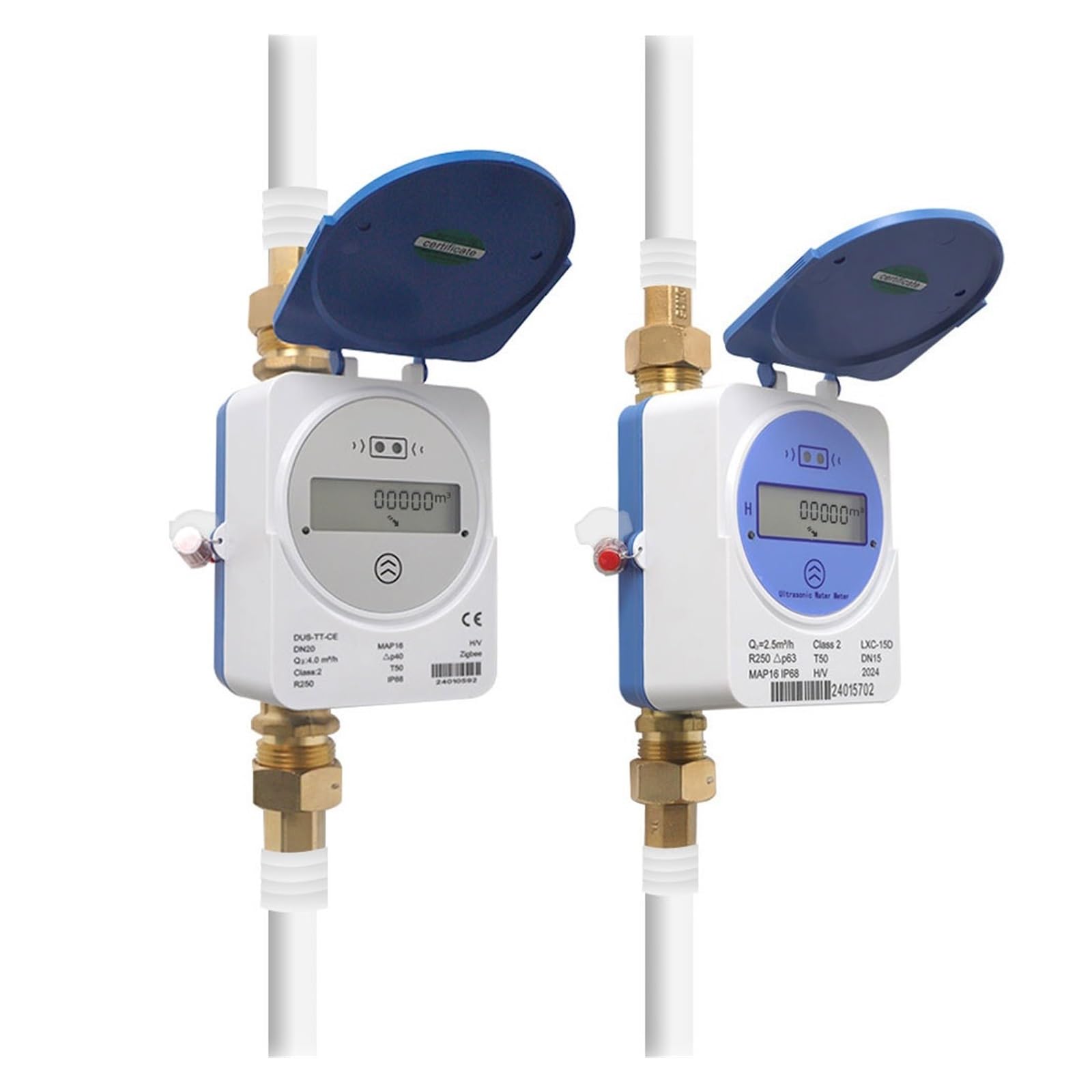Intelligenter Ultraschall-Wasserzähler, IP68, LCD-Digitalanzeige, Messung der Wassermenge, Durchflussverbrauch für den Durchfluss von Flüssigkeiten(213E(DN15))