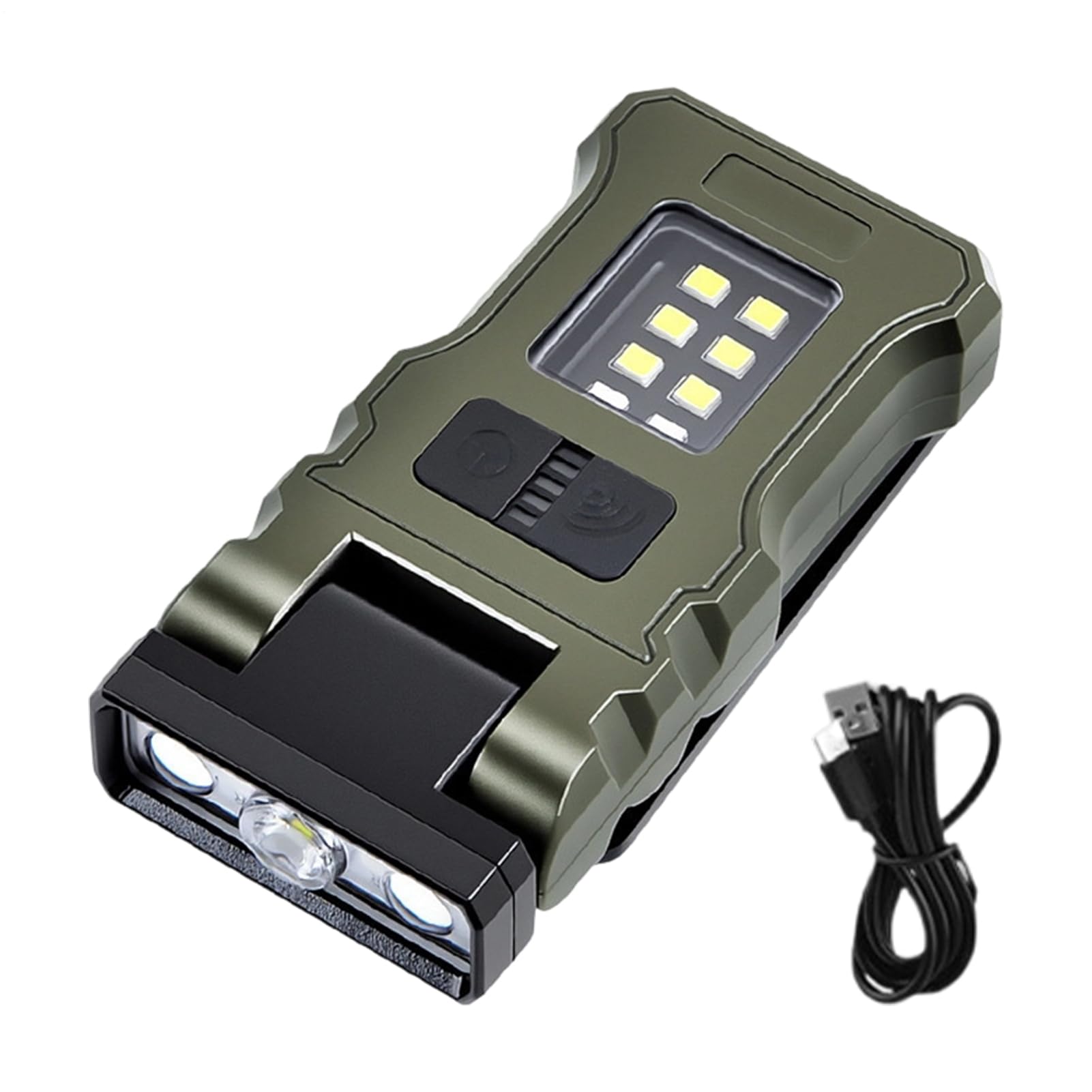 Linterna LED de clip impermeable para sombrero y camping 8
