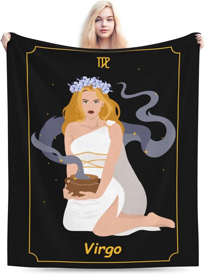 Beautiful Virgo Zodiac Sign Throw Blanket for Couch 40