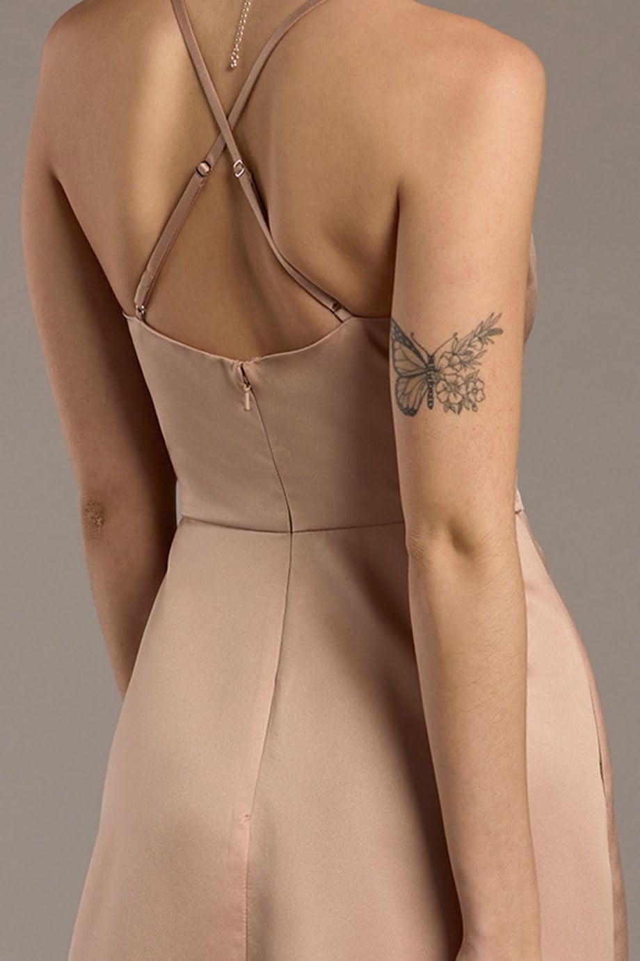 David's Bridal Satin Empire Waist Ball Gown - Image 6