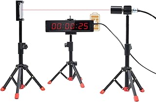 Laser Stopwatch Timer with Built-in Battery – Wireless Timing System for Sprint Races, Field Events, Bikes, and Motorcycles