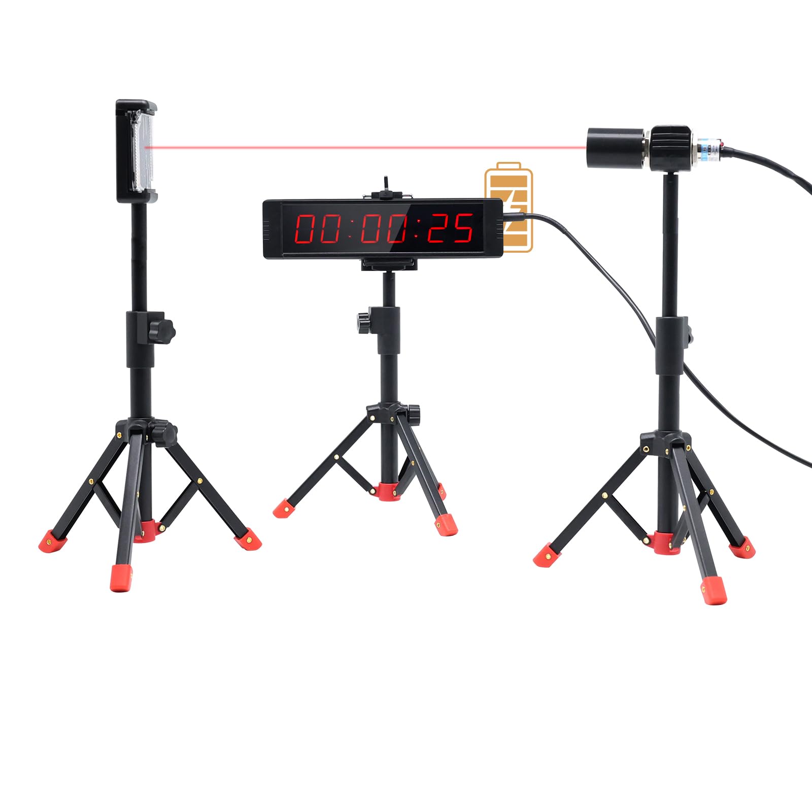 Photo 1 of GAN XIN Indoor Wired Laser Timer for Training,LED Stopwatch Race Clock,Racing Timer,Skating Track and Field Running for Sprints Bike Motorcycle?8.5 x 2.1 inch?