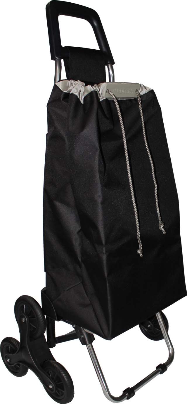 Rolser Treppensteiger RD6 / SAQUET Nylon, SAQ006, 47,5 x 39,5 x 107 cm, 43 Liter, 50 kg Tragkraft, schwarz