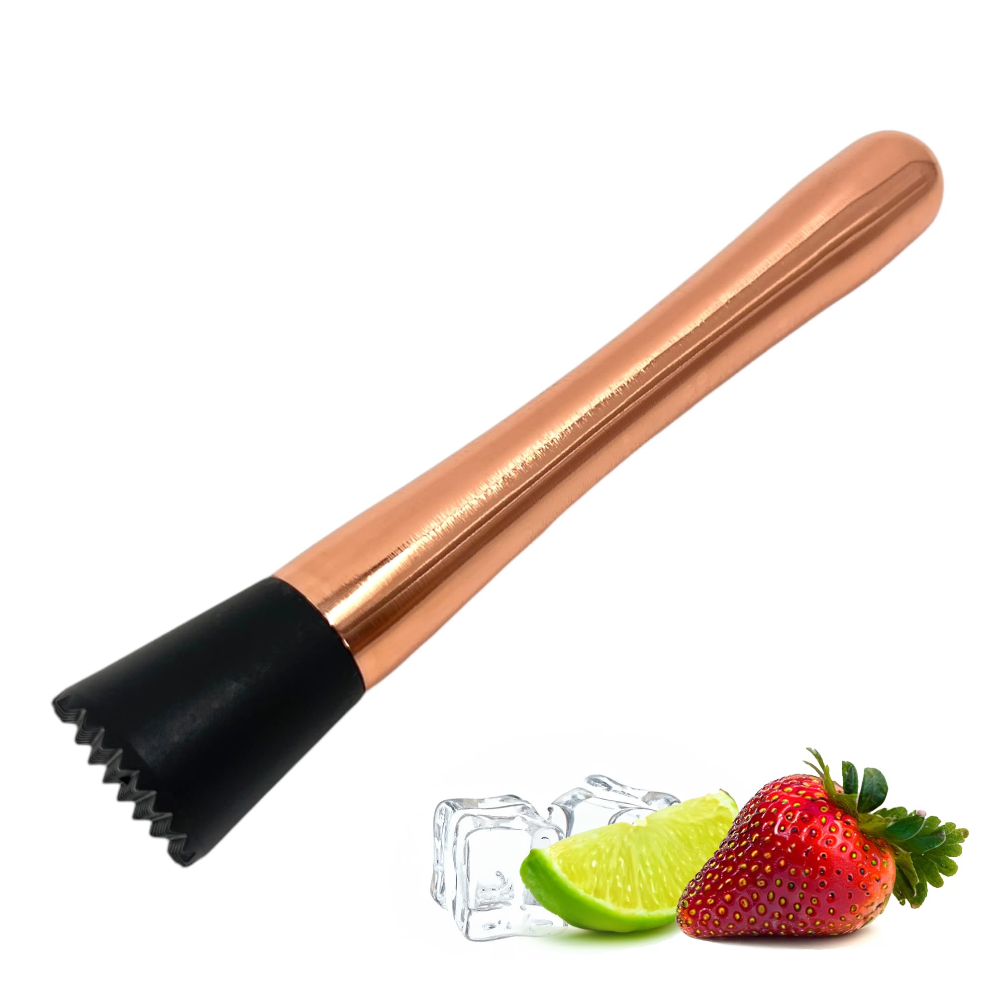 Chabrias Ltd Bar Copper Muddler, Bar Spoon, Stainless Steel Copper Finish, Cocktail Muddler, Bar Spoon, Cocktail Accessories, Cocktail Tools, Bar Tools, Fruit Masher, Ice Crusher