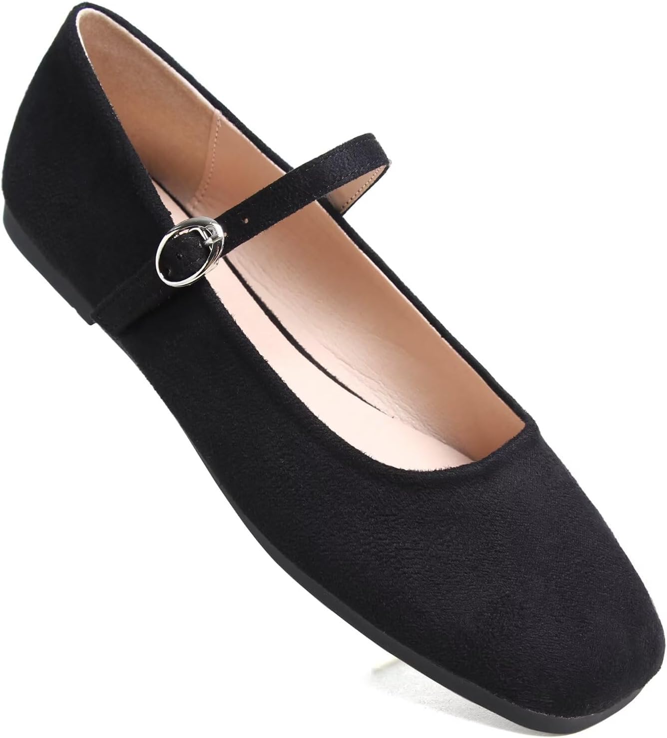 TN TANGNEST Women's Leather Flats Comfortable Square Toe Dress Flats Retro Soft Mary Jane Flats - Image 7