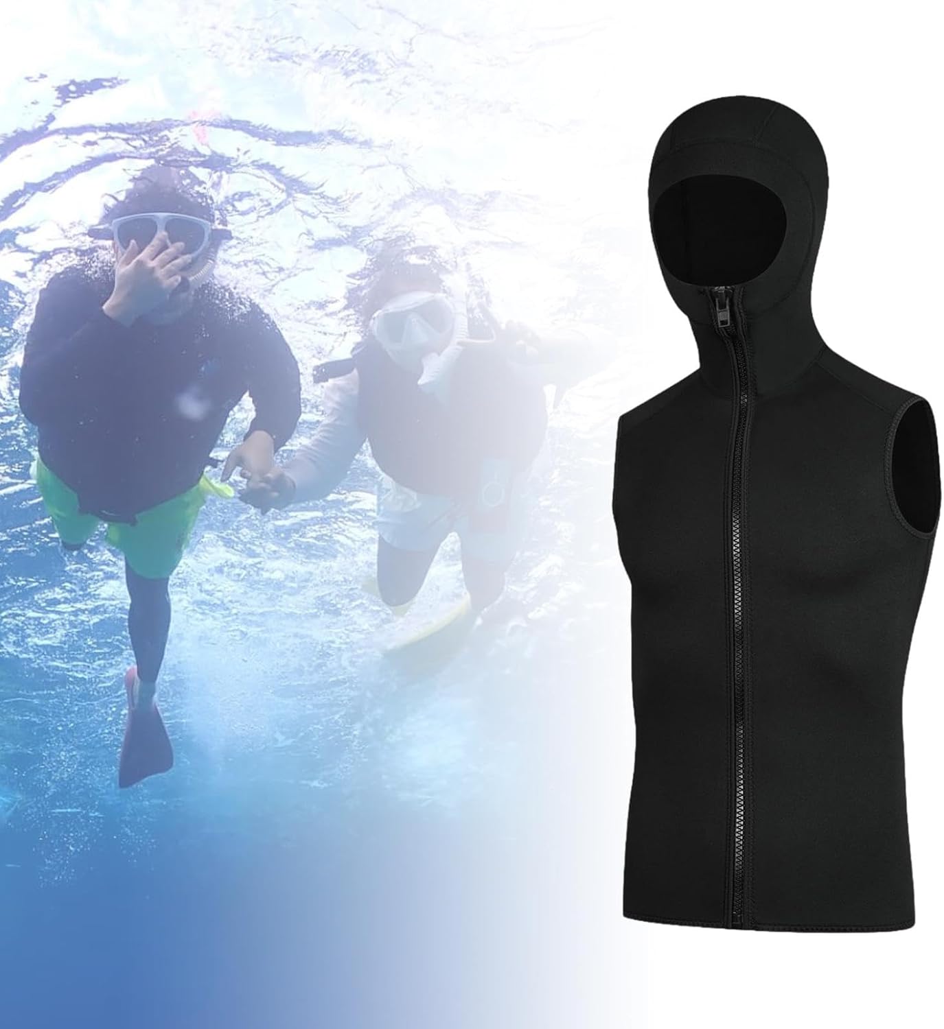 Wetsuit Hooded Vest Top Versatile Swimsuit for Swimming Snorkeling Surfing