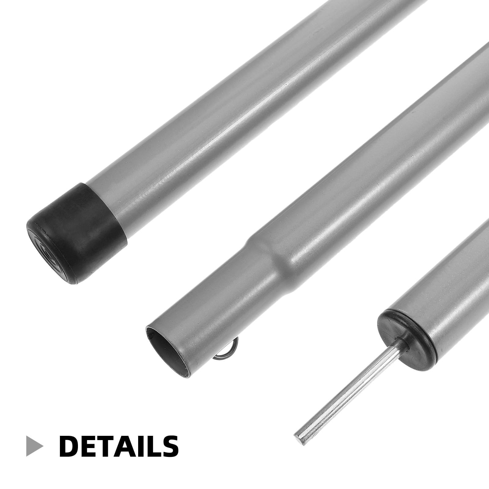 2 Sätze Outdoor Zeltstange 25mm, 2,1m, Eisen, Silber