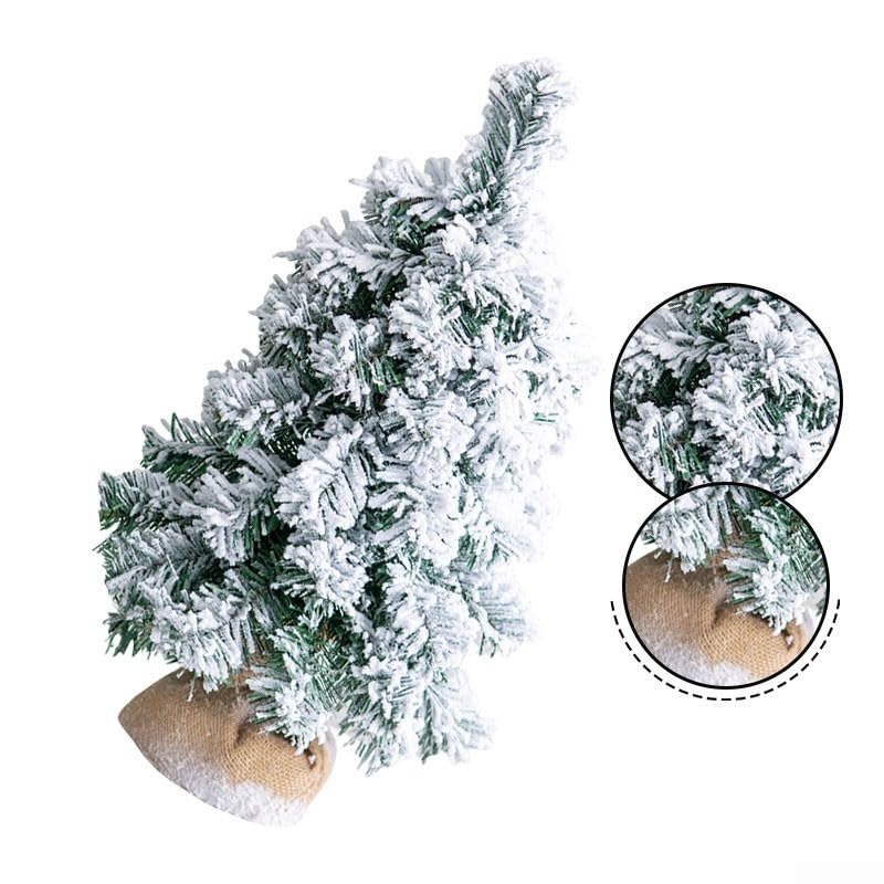 Petit sapin de Noël enneigé de 50 cm, décoration de table pour cheminée, rebord de fenêtre, décoration d'intérieur