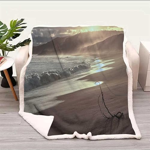Miniatura 20 de Canvas Acrylic Digital Design Cobijas Calientes para Invierno Thermal Blanket Soft, Plush, Fluffy, for Sofa, Couch, Bedroom Small Size 31.5In x 47In