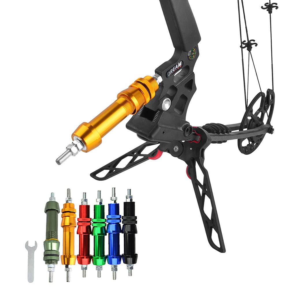 AMEYXGS Archery Bowfishing Reel Seat Spinning Aluminum Alloy Reel Seat Mount for Compound Bow Recurve Bow Spinning Reels Accessory (Yellow)