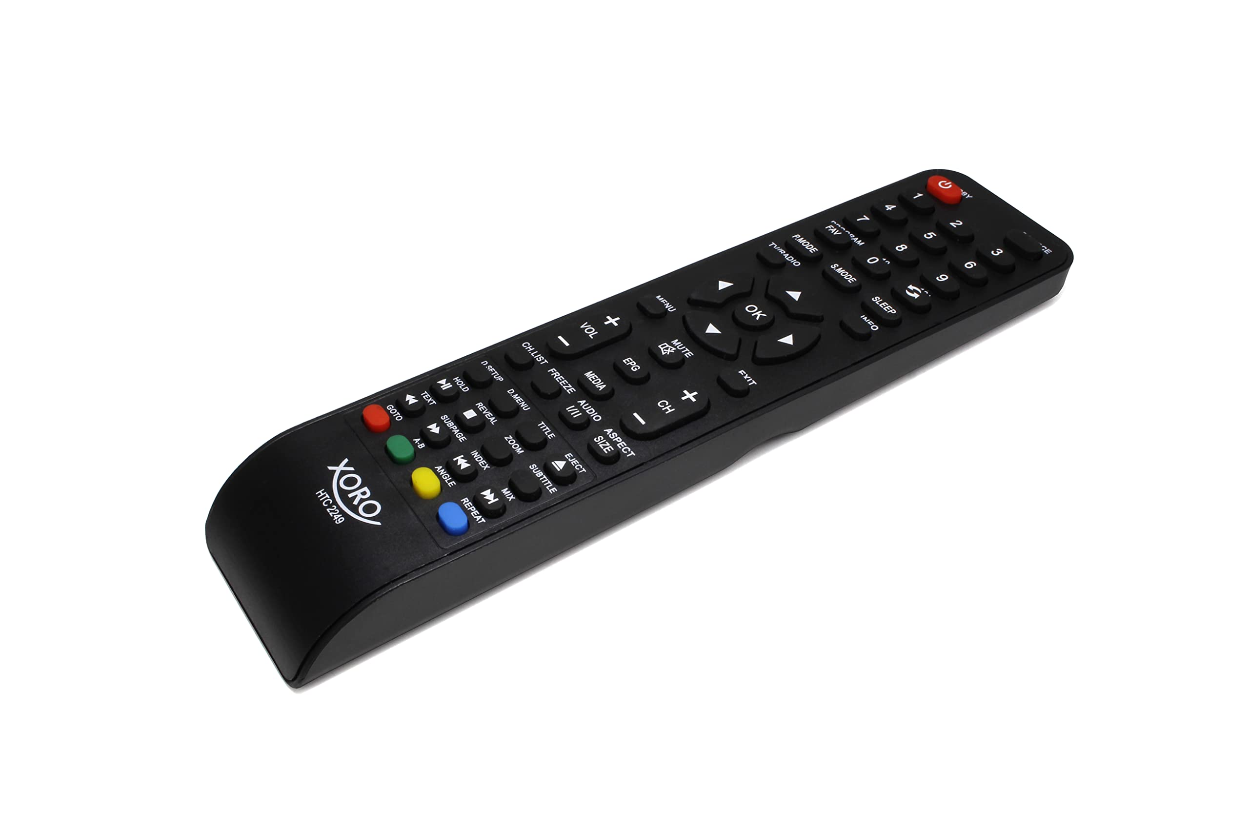 XORO HTC 2249 21.5" Zoll (55 cm) LCD Fernseher mit HDTV Triple Tuner, integrierter Slot-In DVD Player, USB 2.0 Mediaplayer, CI+ Schacht, 12V Anschluss, schwarz