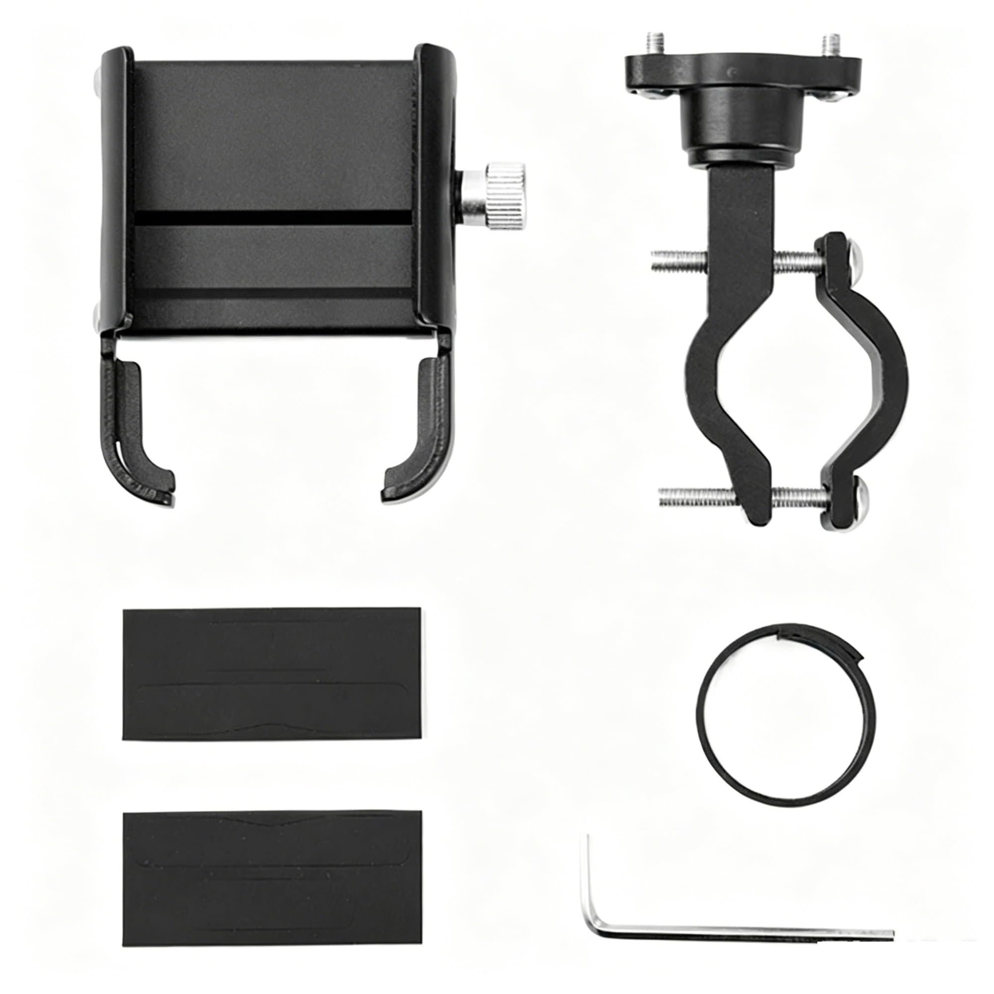 Porta Telefono In Alluminio A 360° for Manubrio Moto Bicicletta MTB | Staffa GPS for la navigazione su scooter, bici e utilizzo del telefono cellulare(Red C)