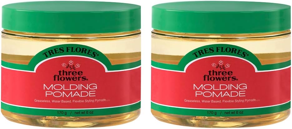 - Three Flowers Tres Flores Molding Hair Styling Cream Pomade, for All Hair Types - 6 Oz (2 Pack)