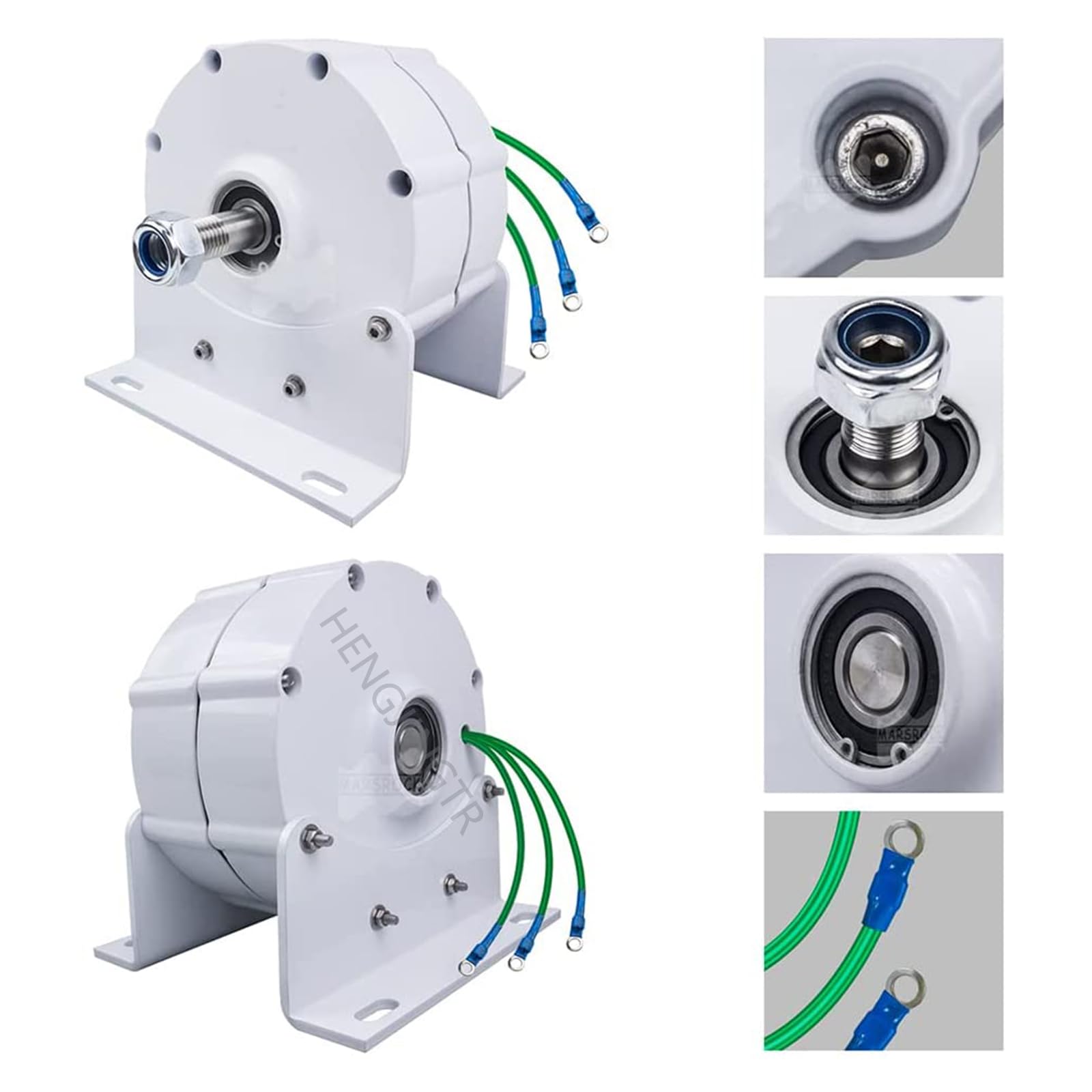 500Rpm Low RPM Permanentmagnet Generator,10000W 12V 24V 48V 220V DIY 3 Phase AC Alternators Geeignet für Hydraulik Maschinen Stromerzeugung Systeme