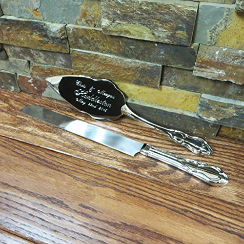 Personalized Wedding Cake Server And Knife Set- Wedding Gift- Wedding Accessory- Bridal Shower- Rehearsal #TOP5