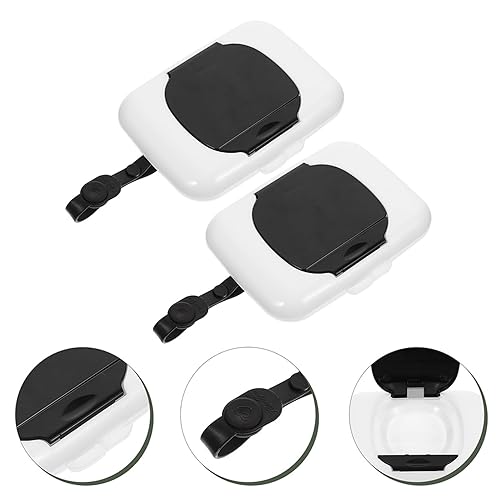 Miniatura 9 de Estuche dispensador de toallitas portátil, soporte de toallitas de viaje recargable para bolsa de pañales, cochecito ligero, conveniente para uso al