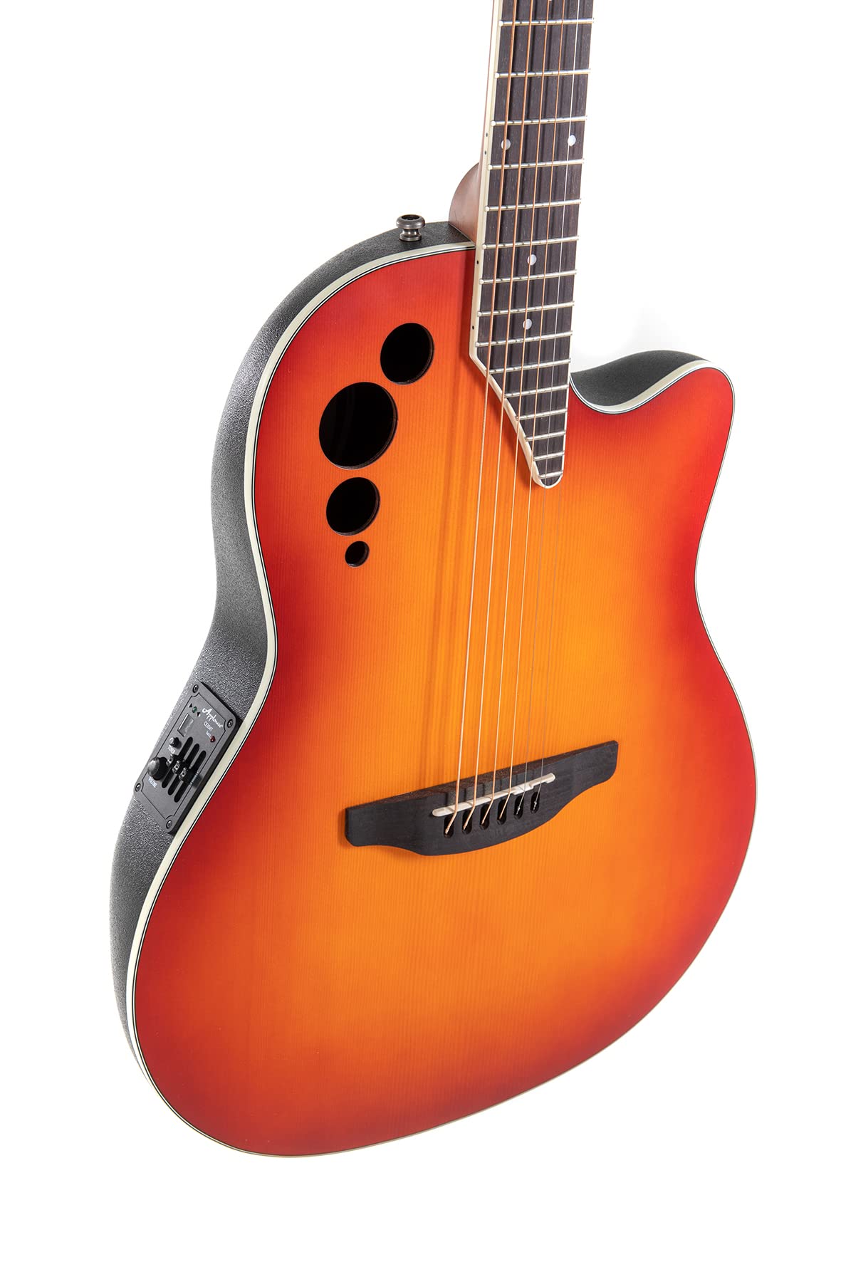 Applause E-gitara akustyczna Elite AE48 Super Shallow Cutaway - Roundback Lyrachord Korpus Super Shallow - AP3TP Preamp- Top Świerk - Honeyburst Satin - AE48-1I
