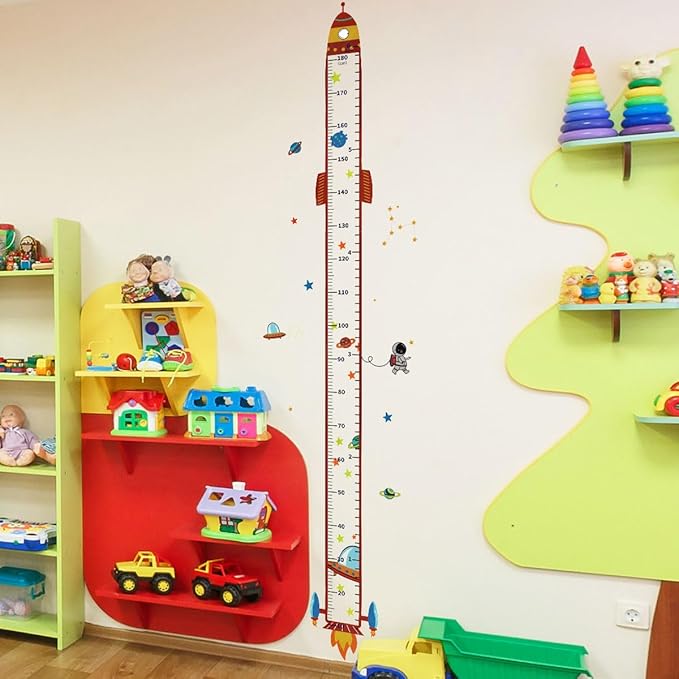 Vinilo decorativo adhesivo para pared infantil cohete miniatura 3
