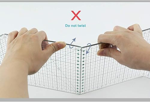 Miniatura 5 de DREAMSTITCH Regla de acolchado plegable de 5.9 x 23.6 pulgadas, se pliega a 5.9 x 5.9 pulgadas, fácil de transportar, fácil de almacenar