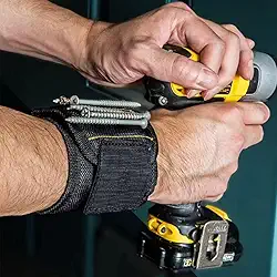 Pulseira Magnética Porta Ferramentas 15 Ímãs Super Fortes, Segurar Parafusos, Porcas E Outros Dispositivos