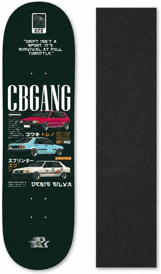 Shape Para Skate Maple CBGANG Denis Drift King 8.0 + Lixa Nacional Gratuita