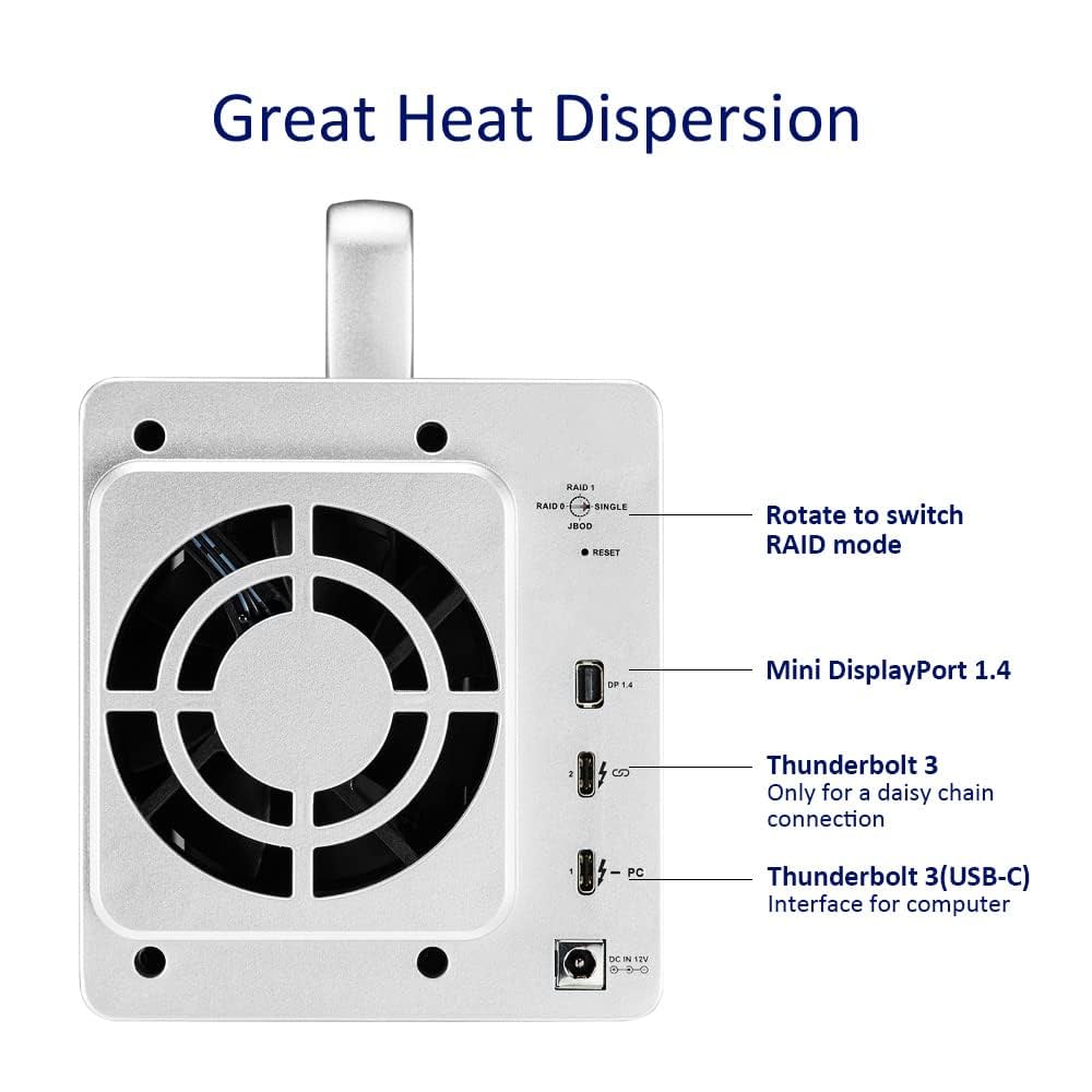 TERRAMASTER Compartimento para disco rígido externo TD2