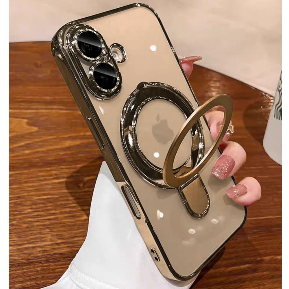 Coque iPhone 16 Plus antichoc MagSafe avec support béquille et anneau - 8