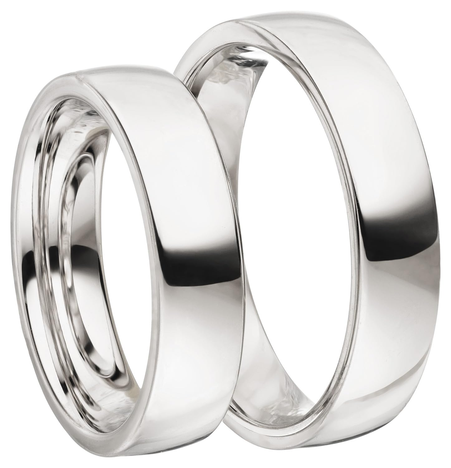Kolibri Rings Set fedi nuziali Argento 925 5 mm incisione gratuita custodia inclusa