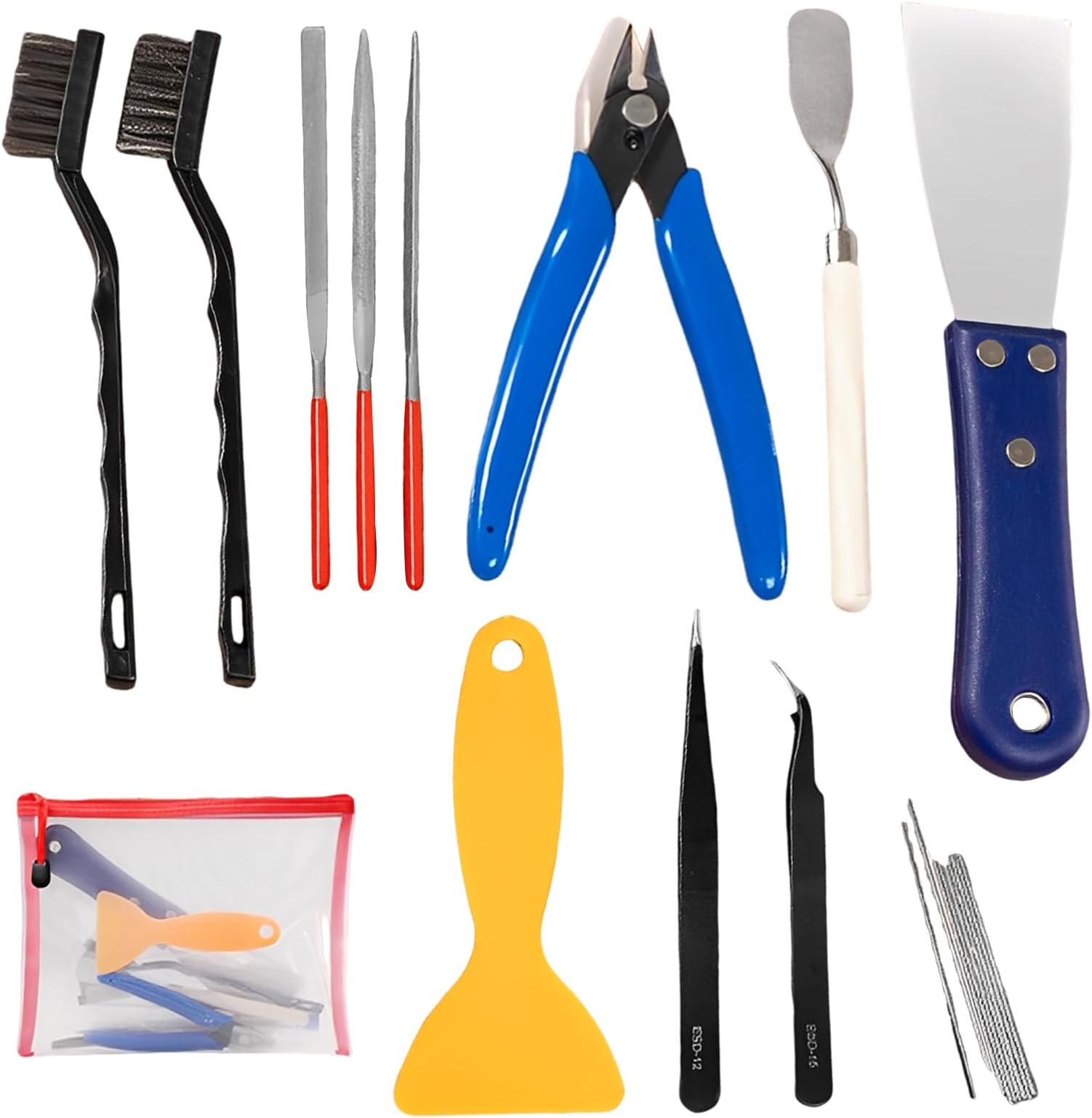23PCS 3D Printer Tool Kit, 3D Printer Accessories Multi Printing Accessories Tools Including Nozzle Cleaning Tools Set for Printers Maintenance Cleaning