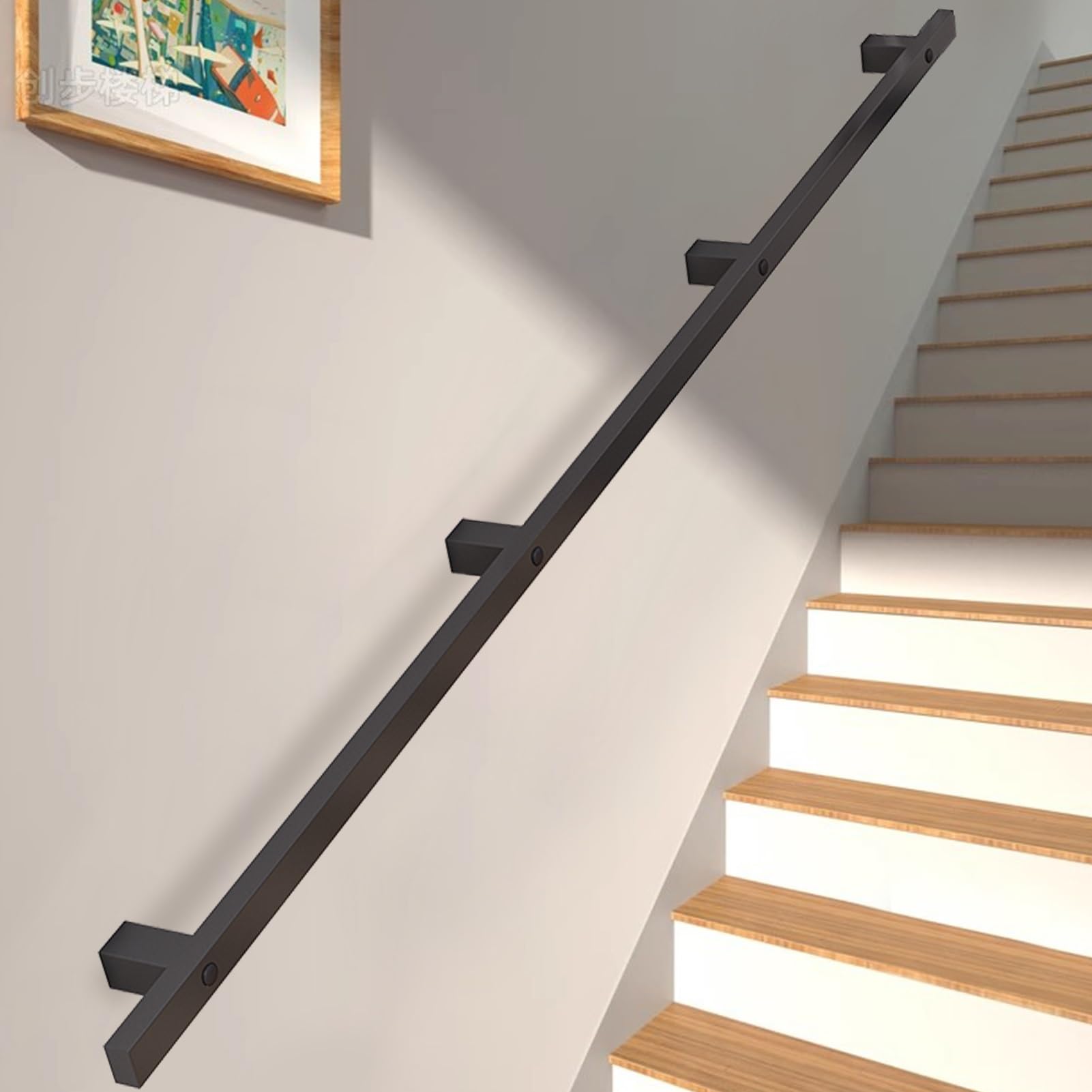 Tige de support de rampe d'escalier murale de 280cm pour sécuriser l'accès au jardin