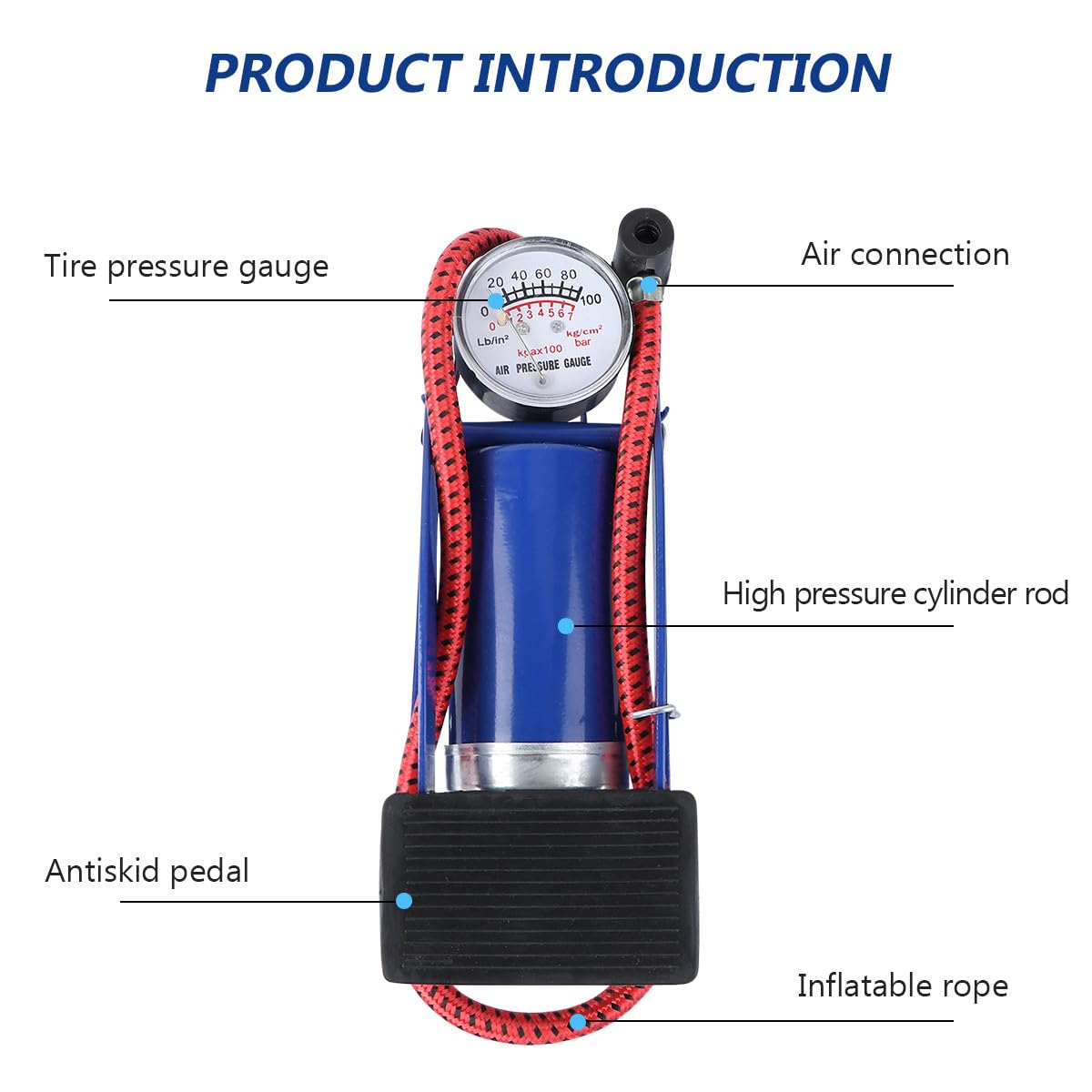 Yardwe 2 Pezzi Pompe Per Letto Gonfiabile Gonfiatore Per Pneumatici Per Bici Pompe Per Biciclette Per Pneumatici Gonfiatore Per Pneumatici Per Bicicletta Pompa Per Pneumatici Portatile
