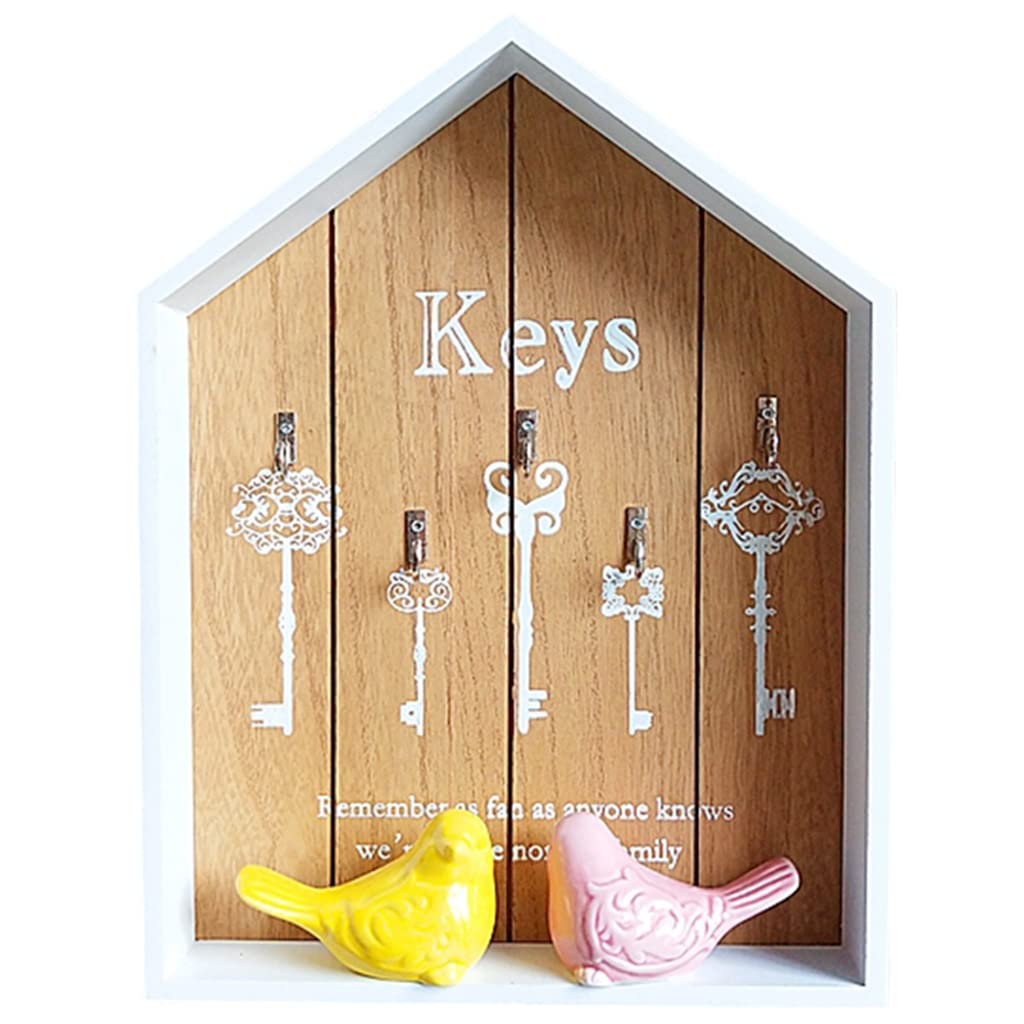 XDgfjrCGKJ Wall Mount Small European Romantic Style Wall-Mounted Key Cabinet(Primary Colors)