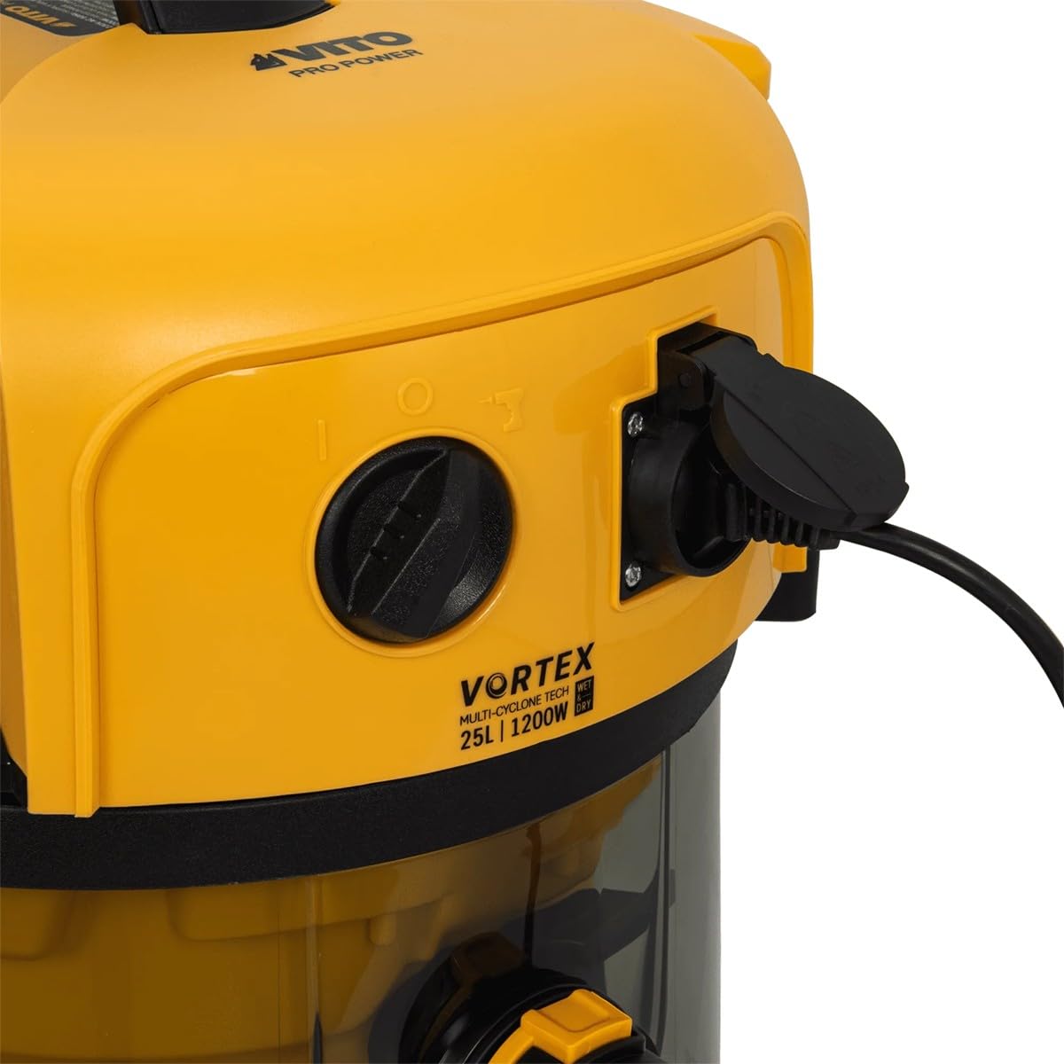 VITO – Aspirador yesos agua y polvo 1200 W depósito 25 L profesional astillero taller