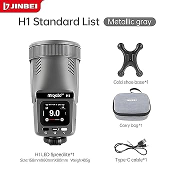 Amazon.com : JINBEI H1S Flash & LED Video Light 2-in-1
