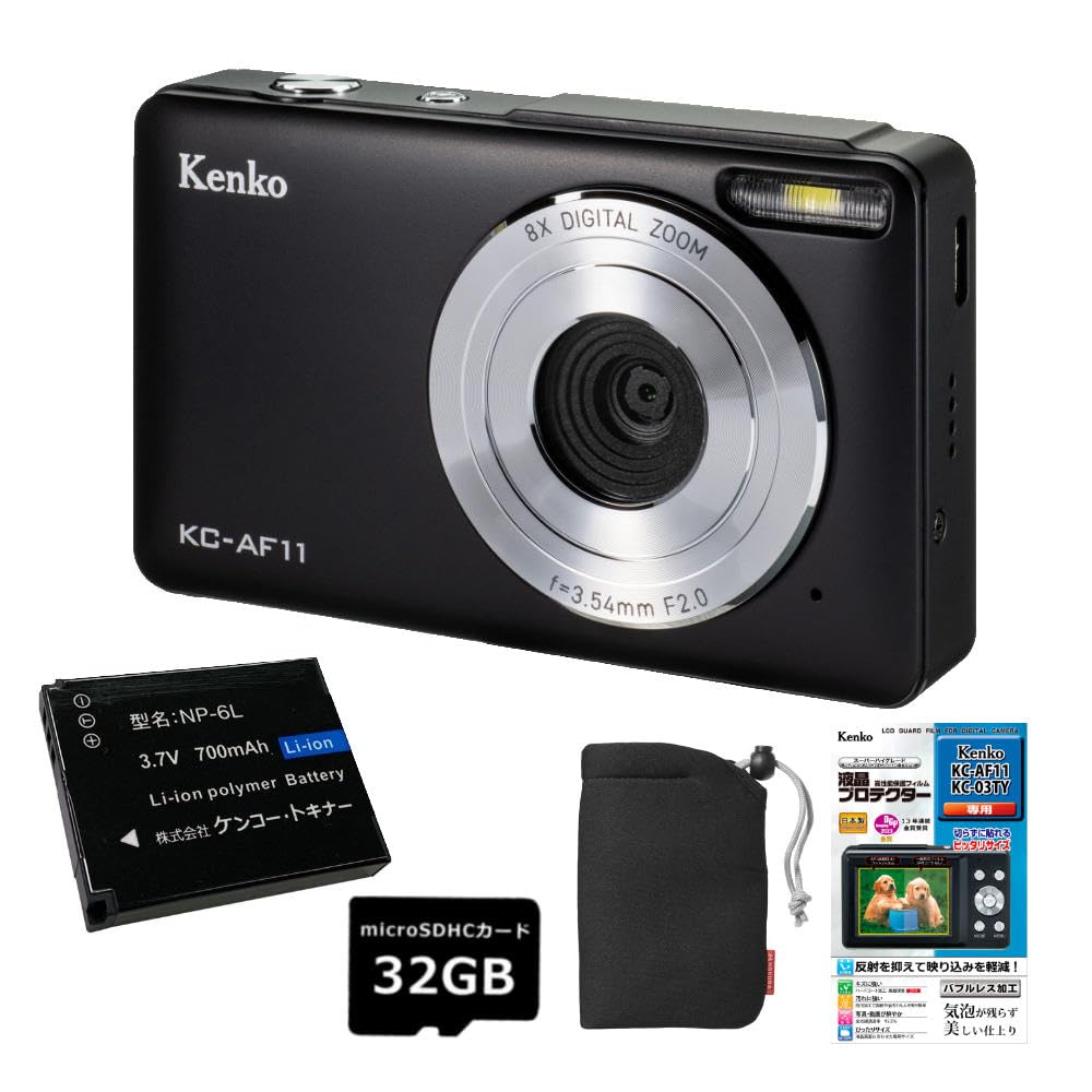 Amazon | ケンコー デジタルカメラ KC-AF11 ブラック 交換バッテリー