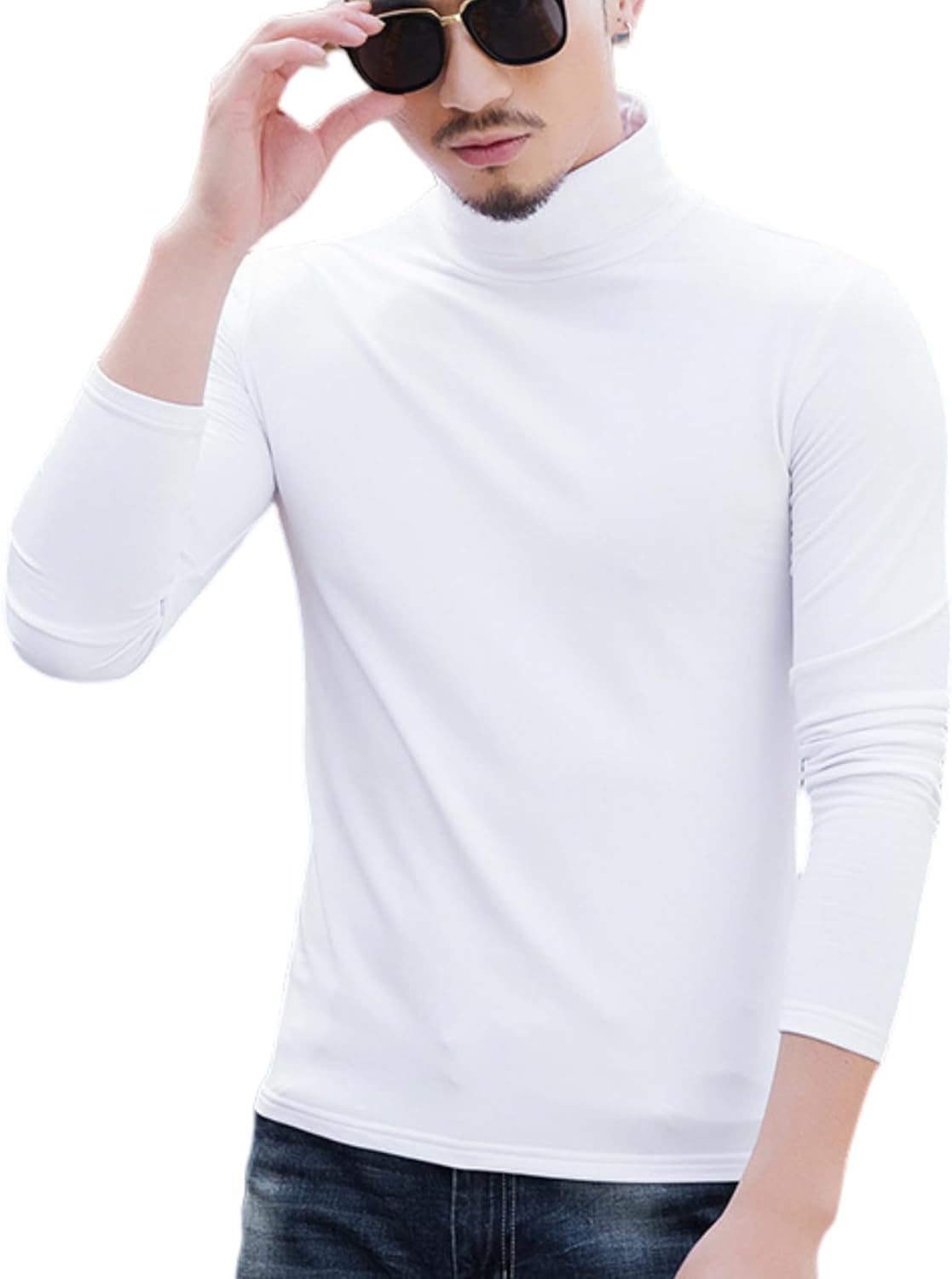 ウノピュウ　UNDER SHIRTS 裏起毛 ハイネック メンズM 白 ウノピュウ UNDER SHIRTS 裏起毛 ハイネック メンズM 白