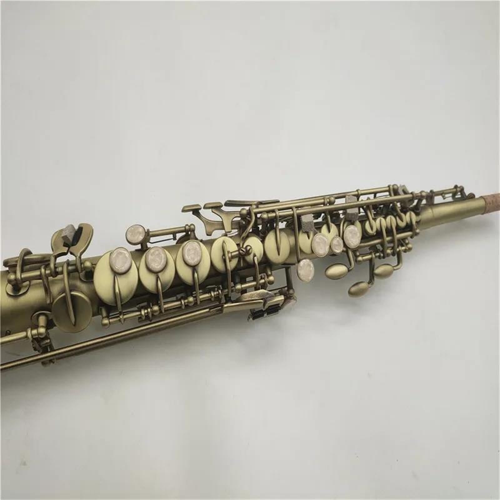 Saksofon Sopranowy B Płaski Saksofon Retro Antyczny Instrument Muzyczny Z Etui profesjonalny Saksofon