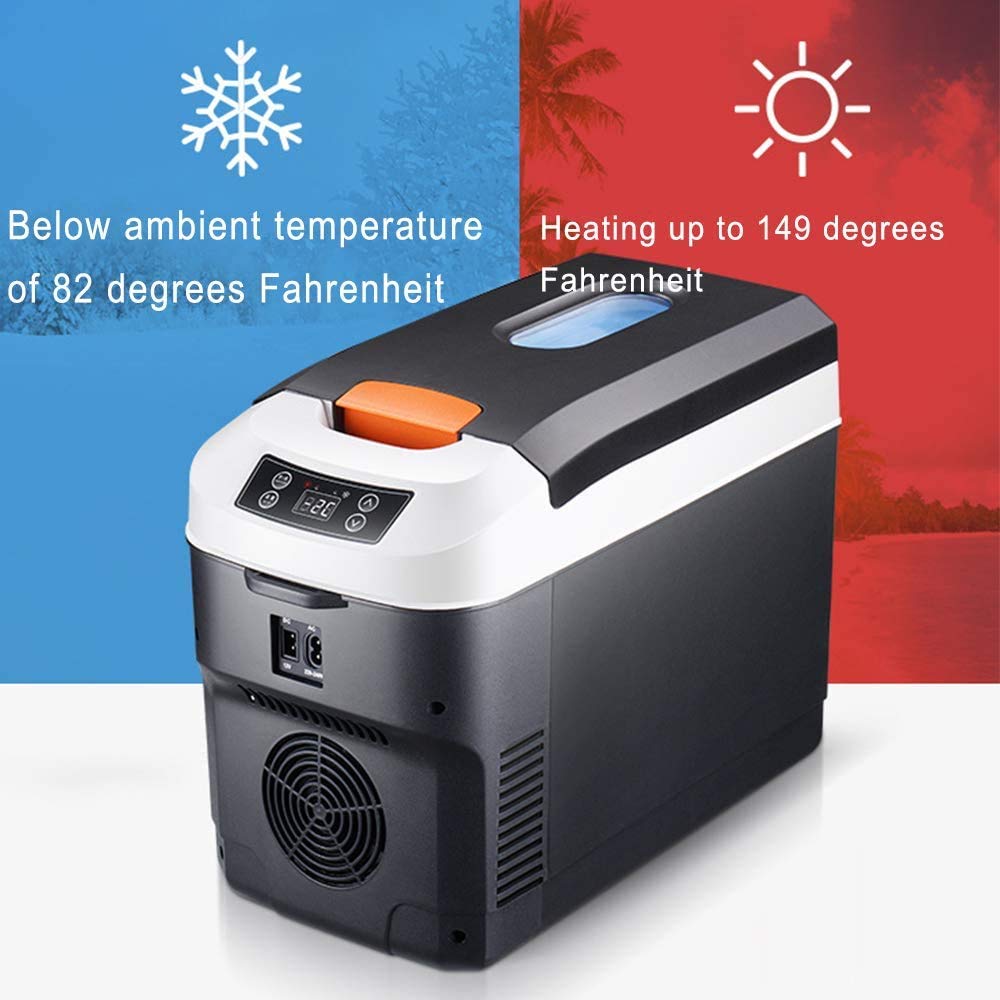 Mini refrigerador del coche 10L Nevera Portablethermoelectric enfriador para el dormitorio, coche, oficina y dormitorios nevera pequeña