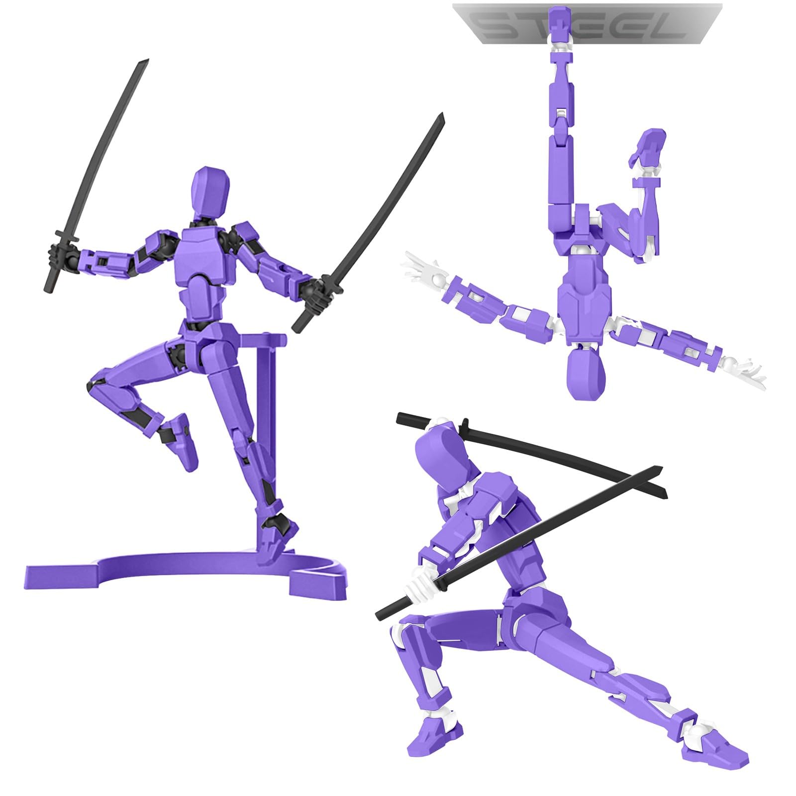 T13 Titan 13 Dummy 13 Action Figure, Robot 13 Lucky 13, 3D Printed Multi-Jointed Movable for Stop Motion Animation Adult Desktop Decor