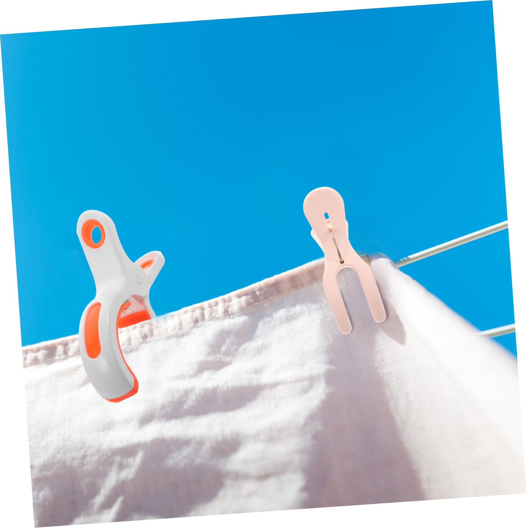 Vaguelly 12pezzi Mollette Per Da Spiaggia Mollette Antivento Per Vestiti in Plastica Per Trapunte Piccole e Leggere Bordi Lisci Design Antiscivolo Per Bucato Robuste e Affidabili