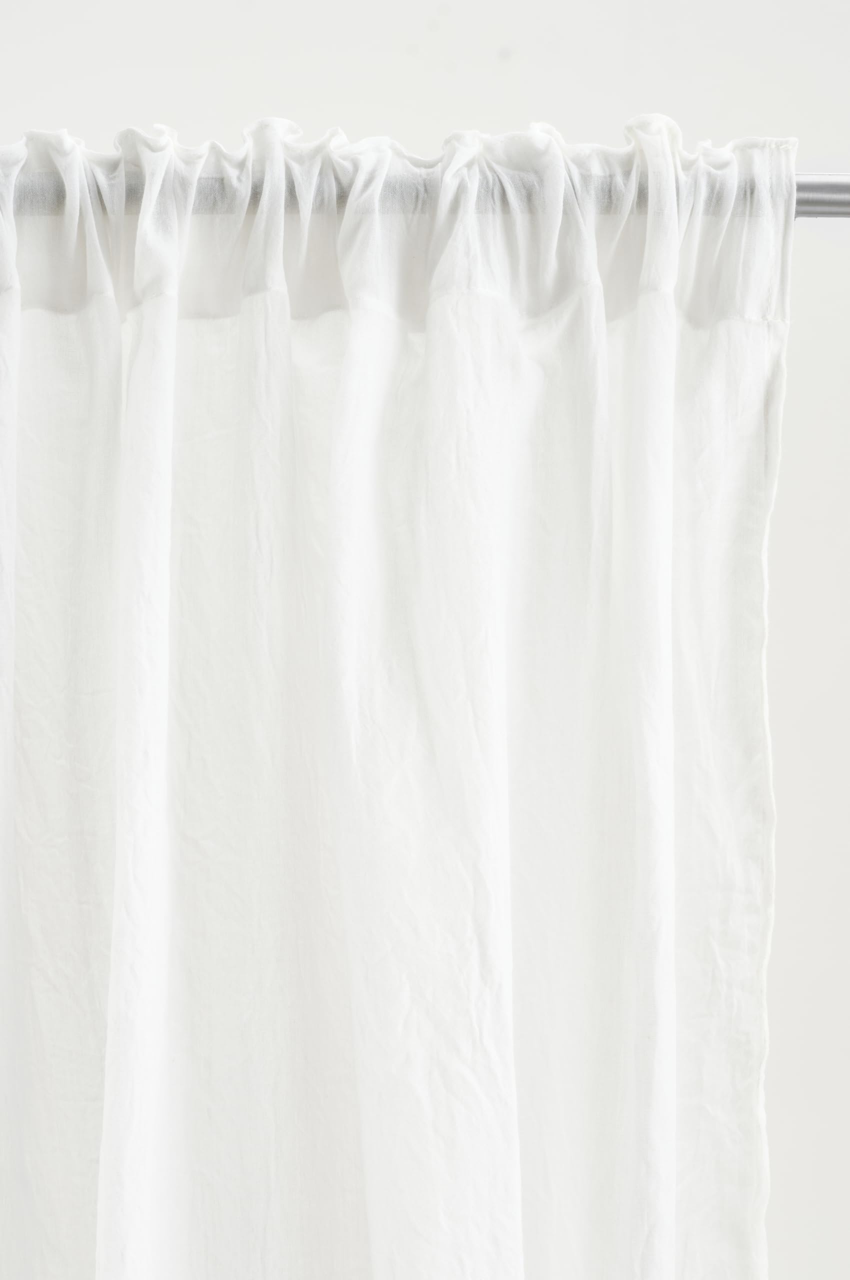 Jotex Set di 2 tende multiuso, in misto policotone, certificazione Oeko-TEX® Standard 100, cotone migliore, bianco, 140 x 300 cm