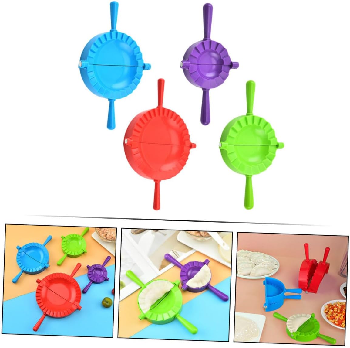 PRETYZOOM Dumpling Molding Tool Set Manual Press Molds for Dumpling Skin Cutters Molds
