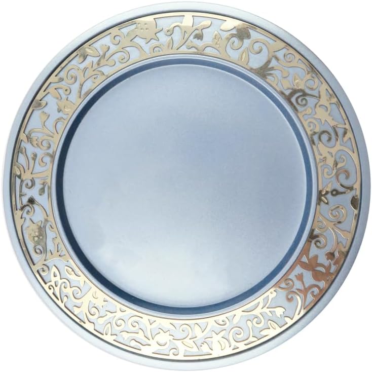 Yair Emanuel Havdalah Set – Blue Anodized Aluminum with Laser Cut Stainless Steel Filigree – Kiddush Cup, Spice Box, Candle Holder and Plate – Elegant Modern Judaica Gift