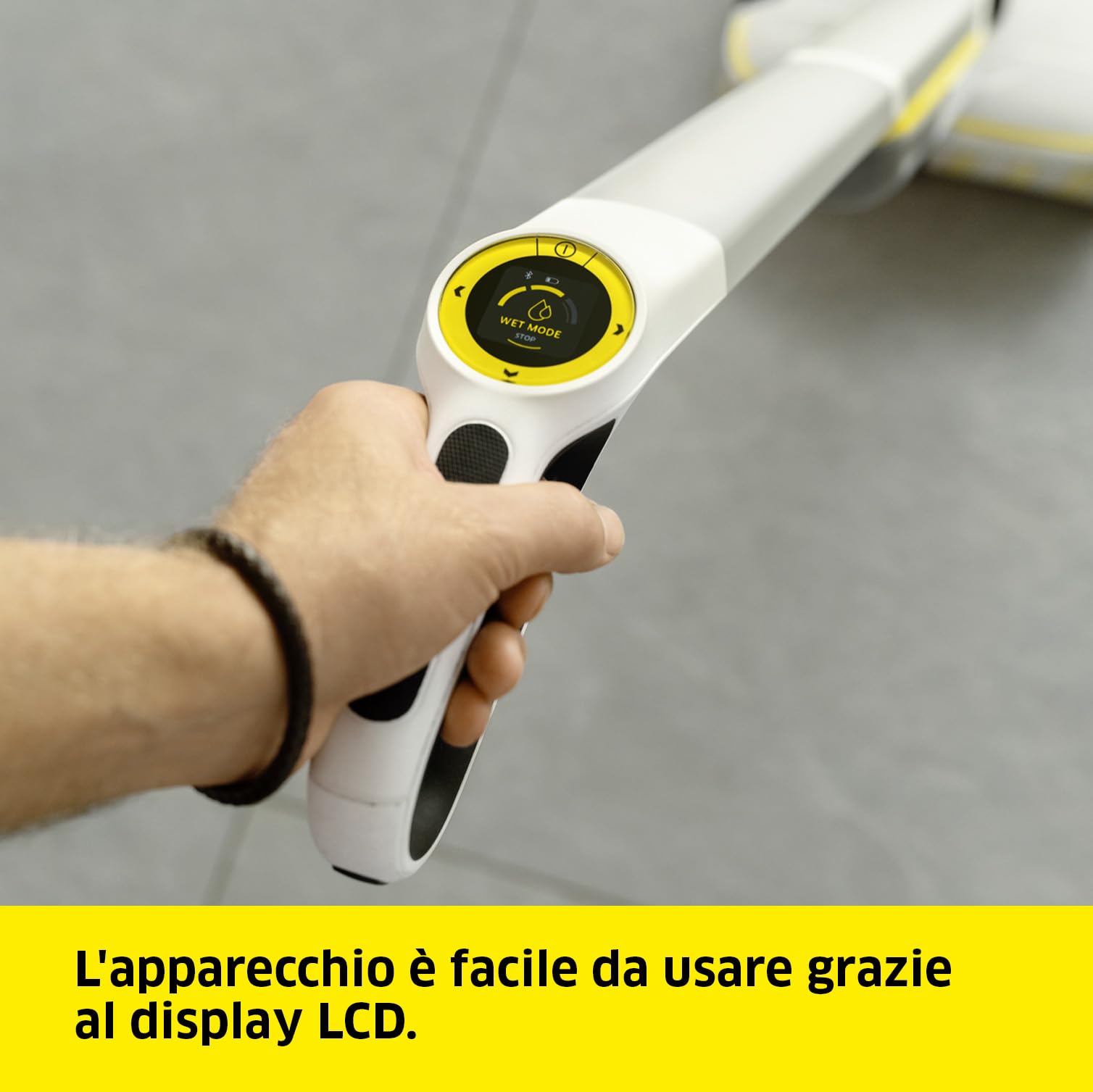 KÄRCHER Lavapavimenti FC 8 Smart Signature Line, Cordless, Lavapavimenti a batteria con 4 rulli rotanti in microfibra montati, App, 60 min autonomia, Pet friendly, Aspira e Lava in una sola passata.